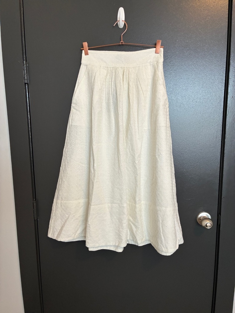NWT PAIGE Ojai Cream Eyelet A-Line Maxi Skirt Sz 2 - Picture 6 of 11